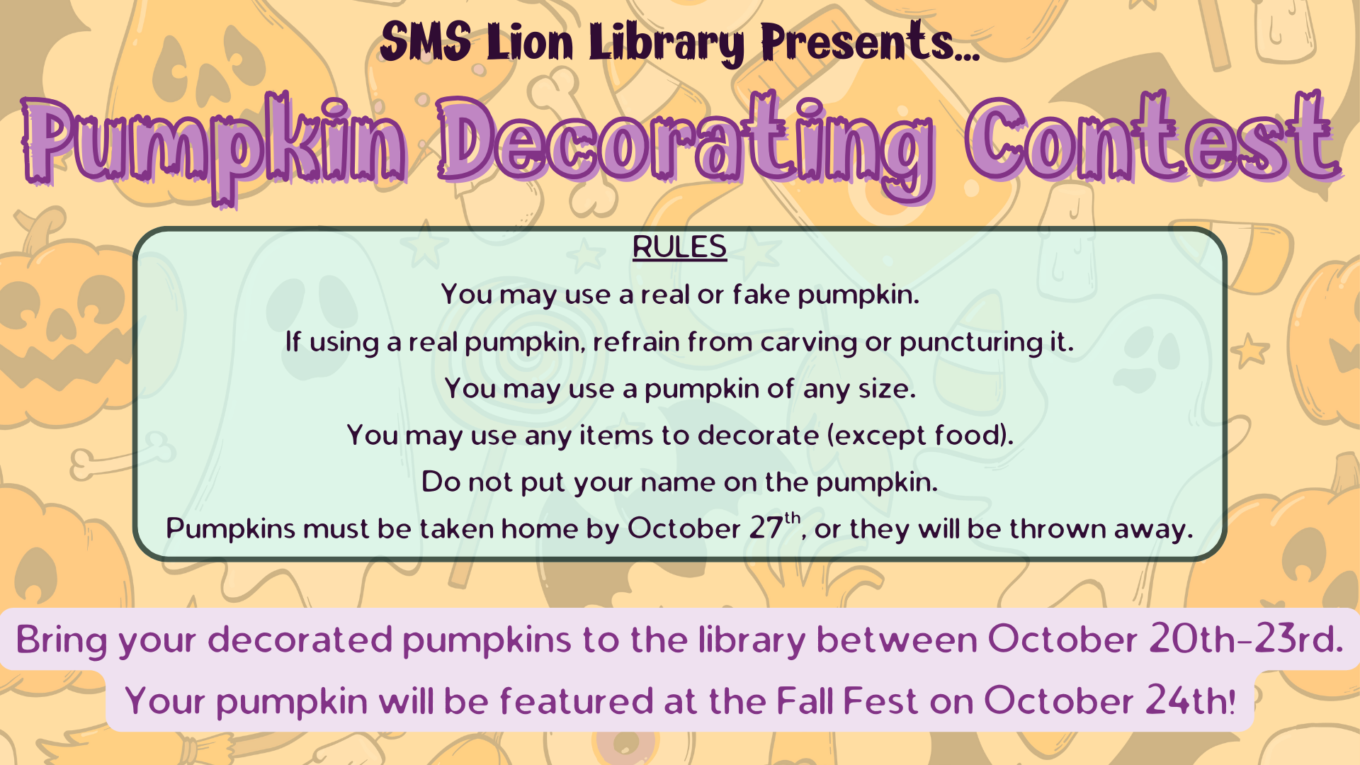Pumpkin Decorating Contest
